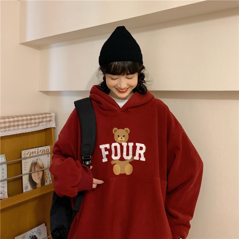 [áo hoodie nữ form rộng] Áo hoodie unisex nữ form rộng thời trang ulzzang