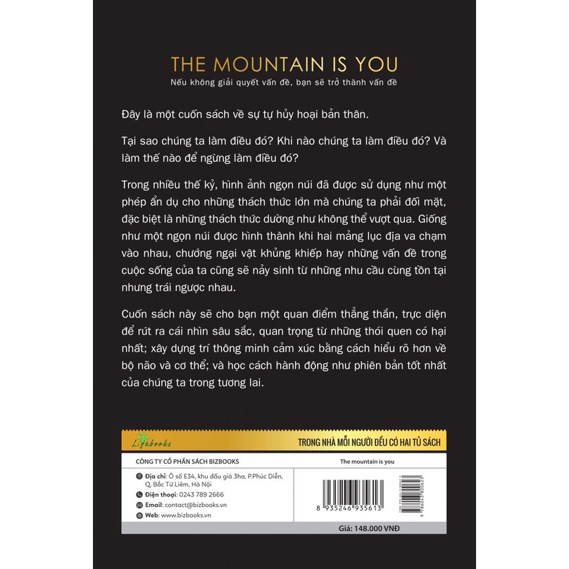 Sách - THE MOUNTAIN IS YOU - Nếu không giải quyết vấn đề, bạn sẽ trở thành vấn đề