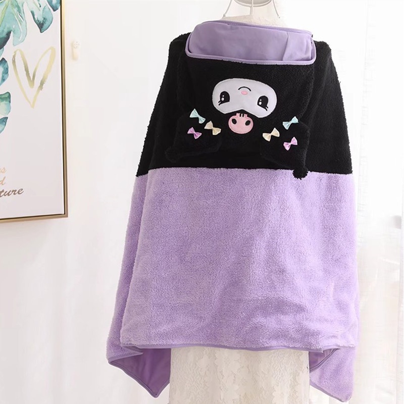 Sanrio 1 Túi Đựng Mũ / Khăn Tắm / Dép / Băng Đô Kiểu Hoạt Hình kuromi Dễ Thương