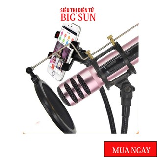 Micro Live Stream C7 +Mic Hát Karaoke Trên Điện Thoại Hỗ Trợ thu âm - chính hãng - BH 3 tháng