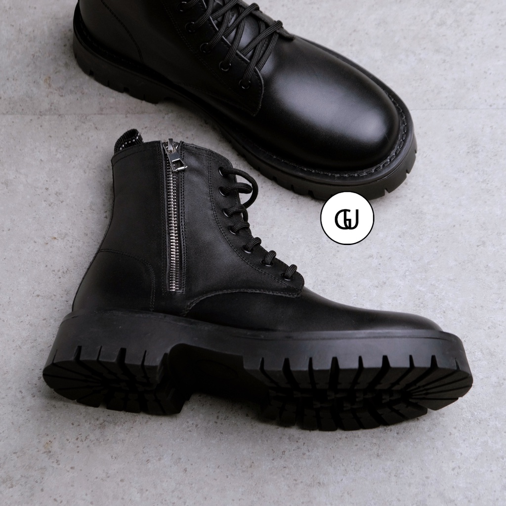 Giày Combat Boots  Da Bò Thật Loại 1 Bảo Hành 1 Năm GUF