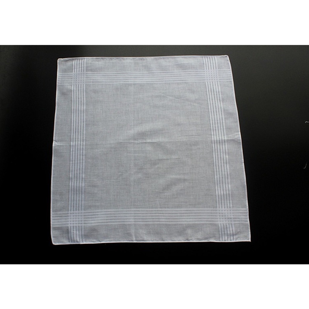 Bộ 3 Khăn Tay Cotton Màu Trơn Cho Nam 40*40cm