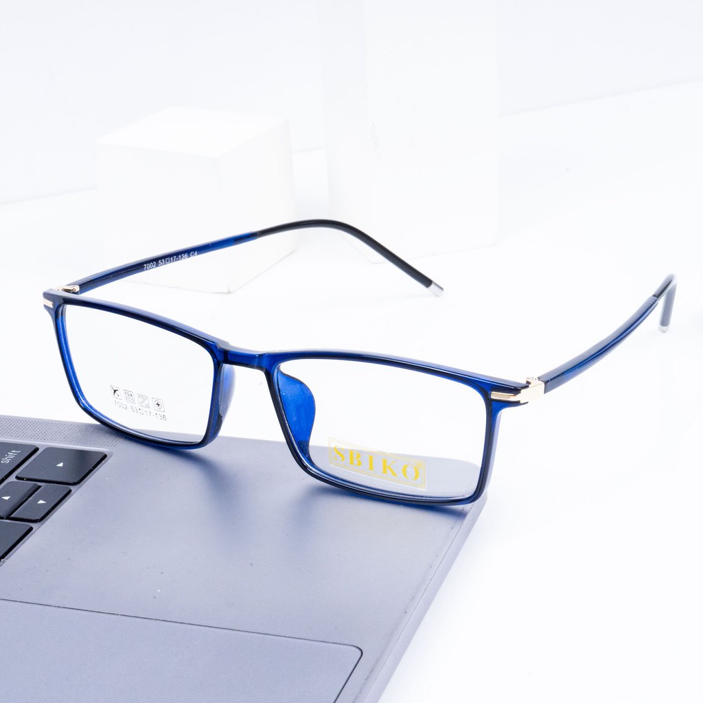 Gọng kính vuông mỏng nam nữ nhựa HQ7002