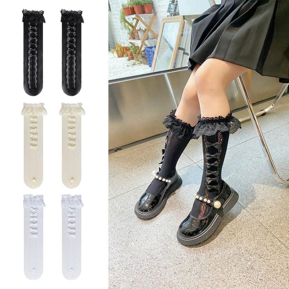 Tất Đính Nơ Dài Đến Đầu Gối Co Giãn Thời Trang Hóa Trang Nhân Vật Hoạt Hình Cho Bé Gái