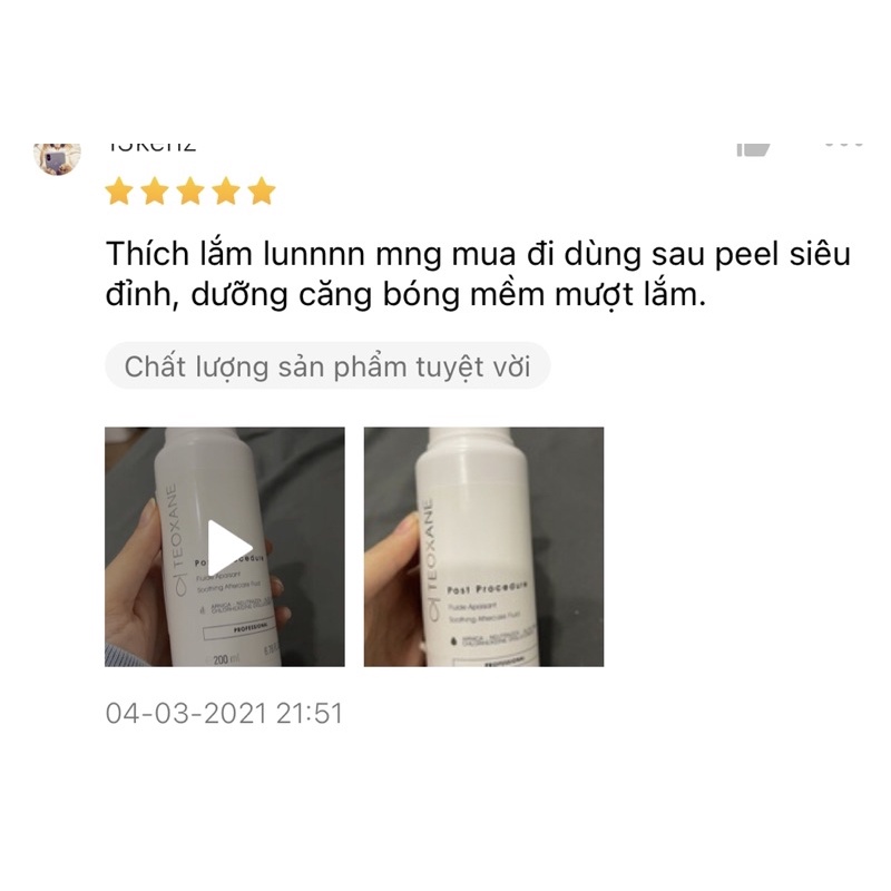 Sữa dưỡng và chăm sóc da sau liệu trình thẩm mỹ Teoxane Post Procedure 200ml – SOOTHING AFTERCARE FLUID