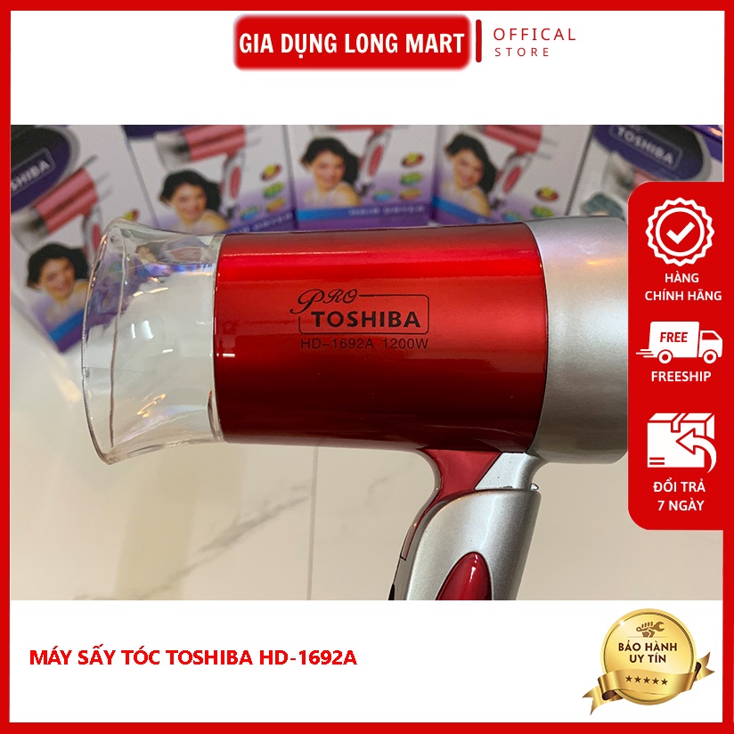 Máy sấy tóc Mini đa năng Toshiba HD-1692A, Thiết kế sang trọng nhỏ xinh xinh