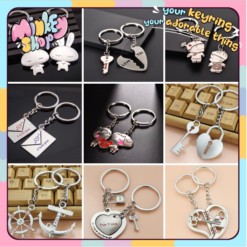 Móc Khóa Sắt Bạc Nhiều Hình Cute Phụ Kiện Túi Xách Dễ Thương 02MKSB - Minkey