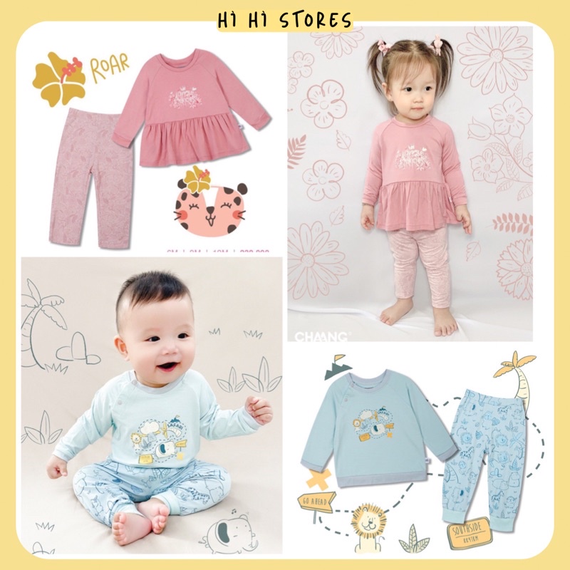 Chaang Bộ quần áo dài raglan Jungle cho bé AW2021D15