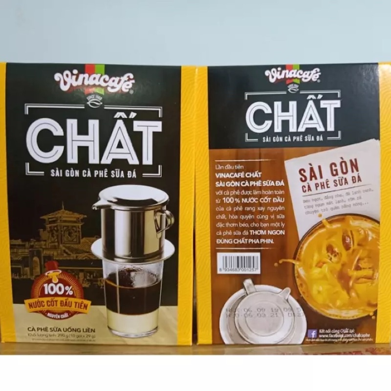 Cà phê sữa đá VinaCafé Chất Sài Gòn 290g (10 gói x 29g)