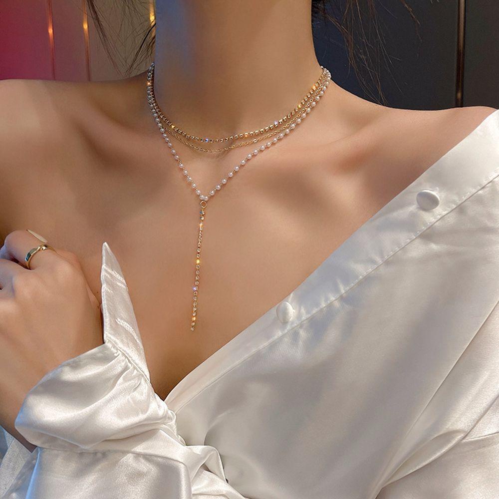 QQMALL Vòng cổ Hợp Kim Thiết Kế Đơn Giản Sang Trọng Cho Nữ