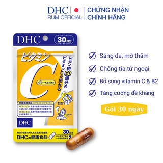 Viên uống DHC Bổ Sung Vitamin C túi 30 Ngày 60 Viên của Nhật Bản giúp tăng cường đề kháng, giảm thâm & sáng da hiệu quả
