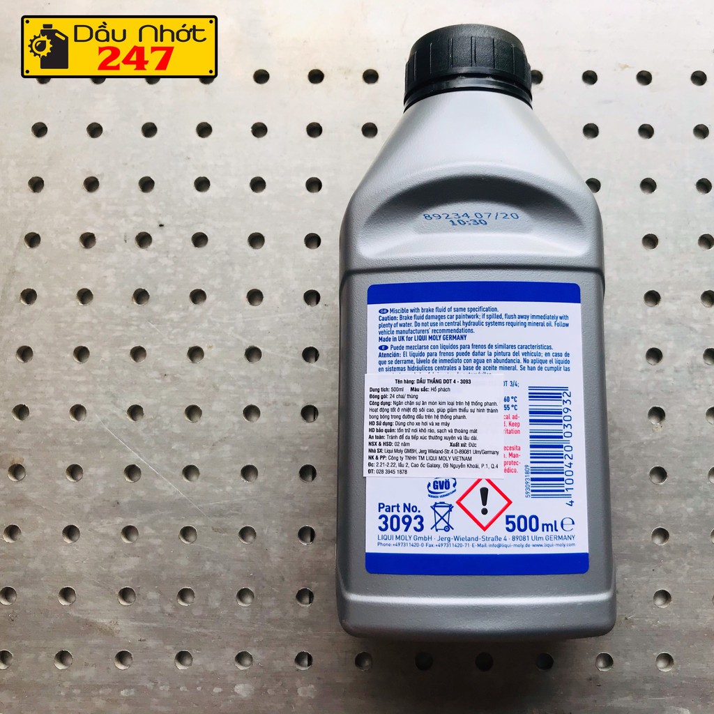 Dầu thắng DOT 4 Liqui Moly Brake Fluid 500ml