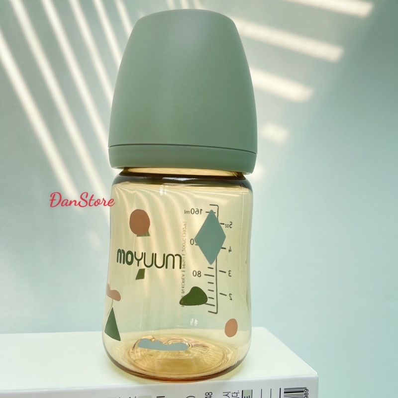 Bình Moyuum mẫu mới, Bình Moyuum Mây, bình sữa Moy 170/270ml đổi núm số 1 2 3 4 cloud màu xanh tại HCM, HN