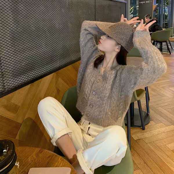 Áo Khoác Sweater Dáng Rộng Thời Trang Mùa Xuân Hàn Quốc 2020 Dành Cho Nữ