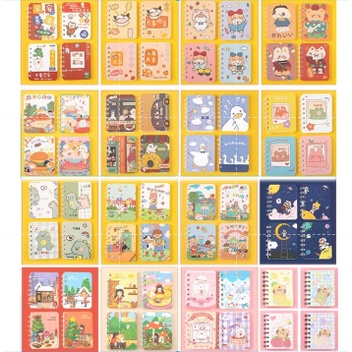 Sổ tay lò xo cô gái hồng hạc báo mèo SV8 8x11 cm 80 trang dễ thương hoạt hình mini