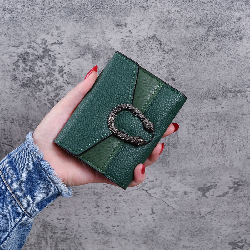 Ví Da Ngắn Cầm Tay Gấp Làm Ba Đa Chức Năng Cho Nữ 020