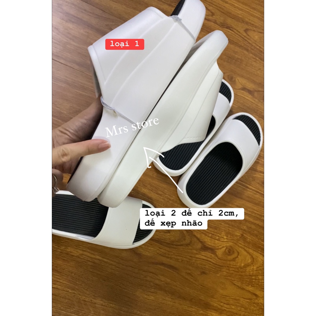 Dép Bánh Mì độn đế nam nữ 2022 Dép Đúc Quai Ngang Loại 1 cao cấp, chất liệu eva chống nước siêu nhẹ