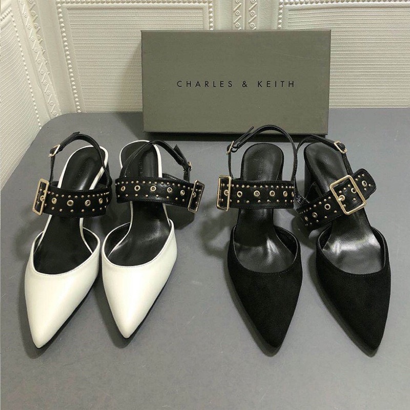 Giày CNK xuất mũi nhọn quai đinh đế trụ Full box MS-2019