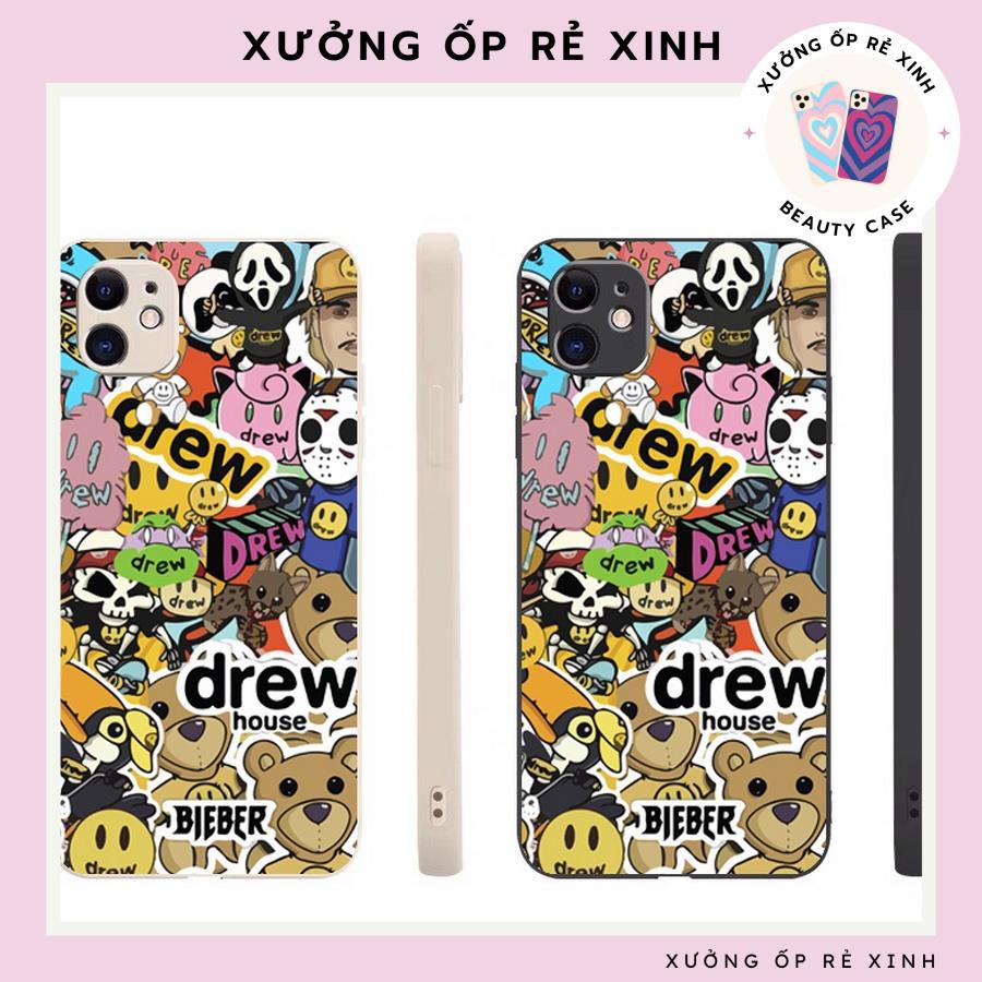 ốp lưng hình drew sang chảnh chất liệu dẻo mềm cạnh vuông chống sốc bảo vệ camera cho dòng máy iphone