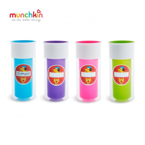 Cốc 360 độ chống đổ và giữ nhiệt kèm sticker Munchkin (266ML)