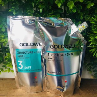 Cặp duỗi cao cấp Goldwell Structure Shine 400mlx2