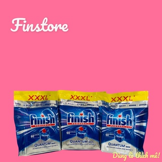 Viên rửa bát Cao Cấp Finish Quantum Max - Túi 60 viên (hương Soda the mát). 12 chức năng rửa cao cấp EAN 5997321733463