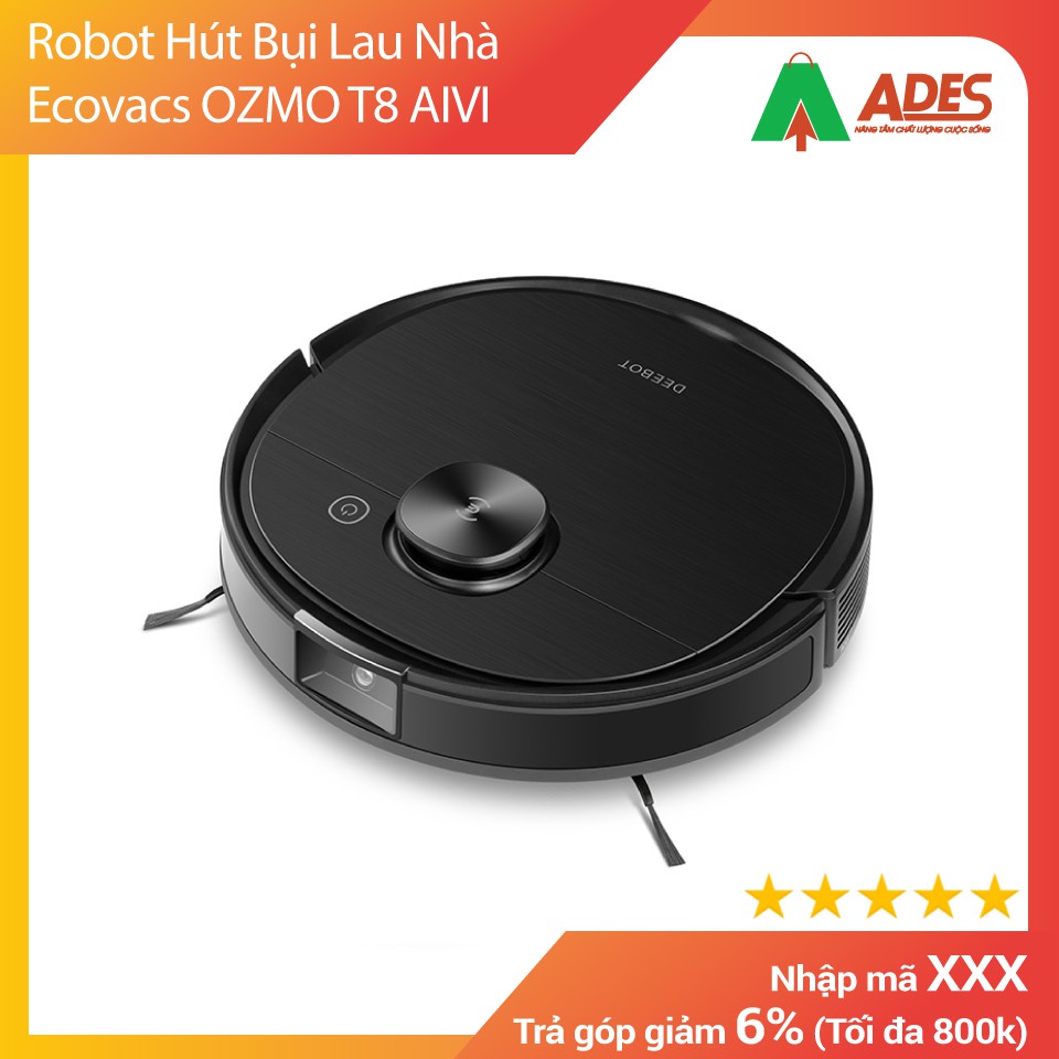 [Mã 154ELSALE2 giảm 7% đơn 300K] Robot Hút Bụi Lau Nhà Ecovacs Deebot OZMO T8 AIVI (Phiên bản 2020)