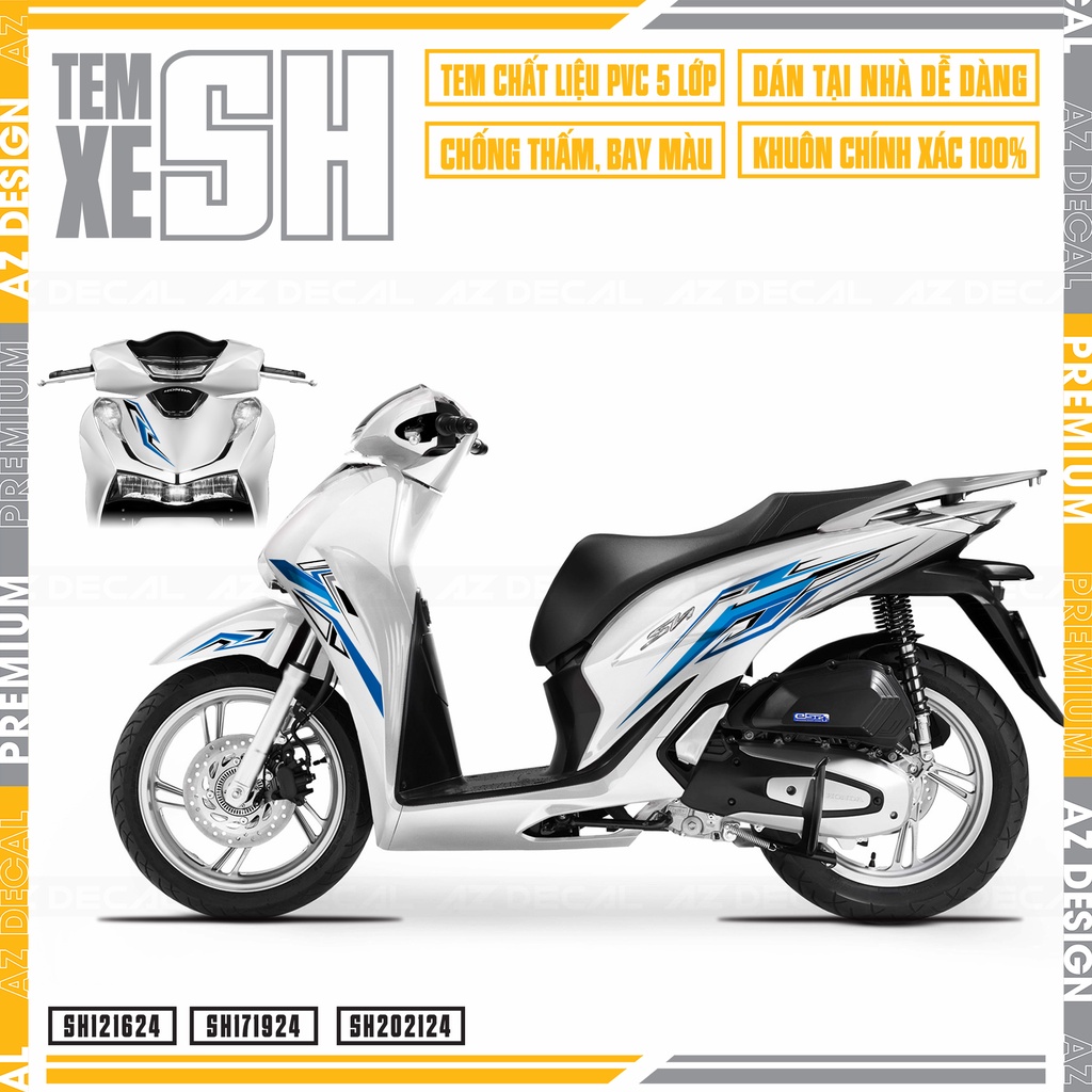 Tem Rời Xe SH 2012 - 2022 Cách Điệu | SH24 | Decal Chế Chống Nước, Bền Màu, Cắt Khuôn Rời Dễ Sử Dụng
