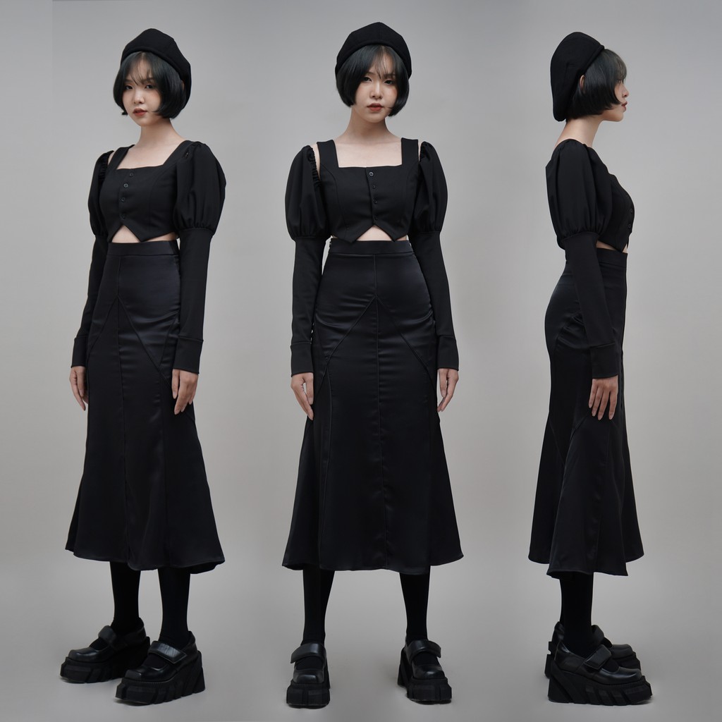 Váy Lụa Đen BunnyHill SSBR13