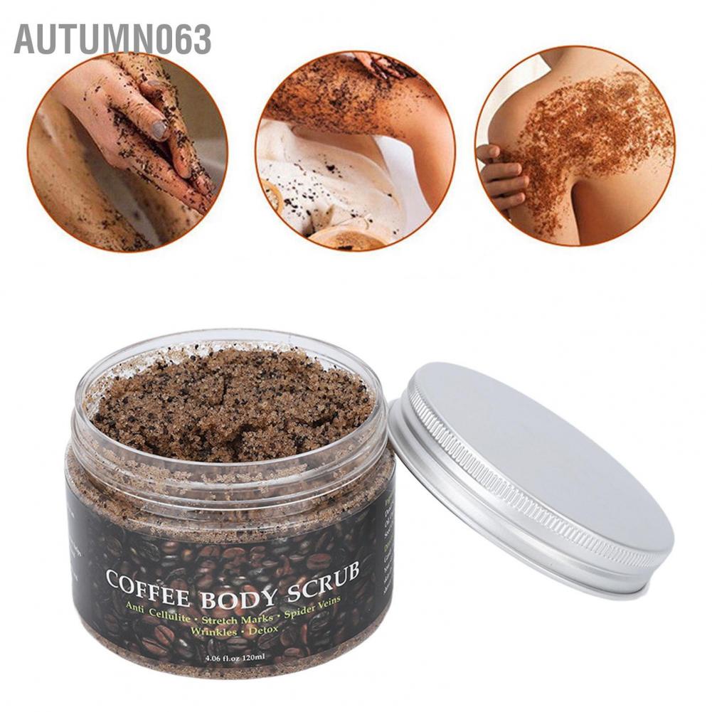 Coffee Body Scrub Deep Cleansing Tẩy da chết Dưỡng ẩm tế bào tẩy cho chân 120ml Autumn063