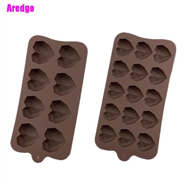 Khuôn Silicone Làm Bánh Kẹo Hình Trái Tim 15 Ngăn