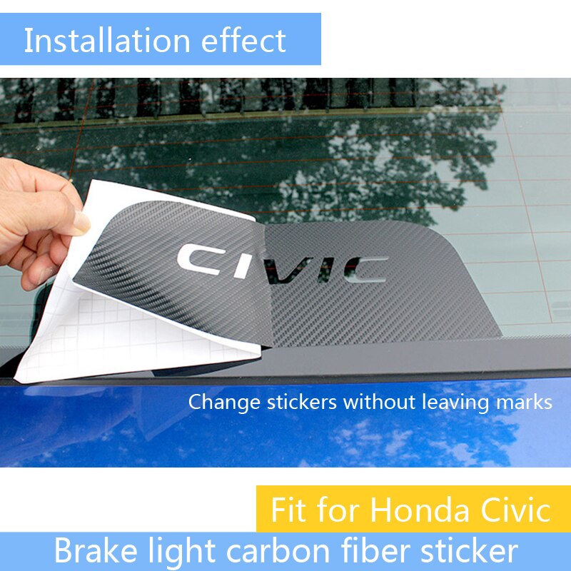 Miếng Dán Trang Trí Đèn Phanh Xe Ô Tô Honda Civic Fd / Fb / Fc 2016-2021