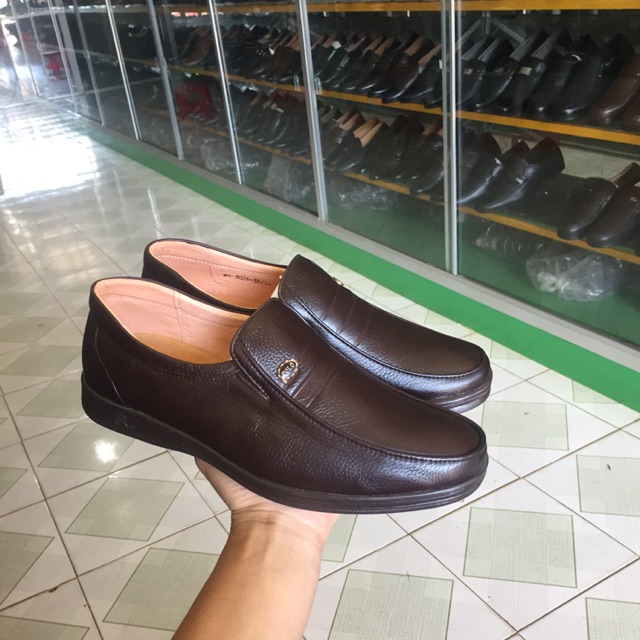 Giầy da bò trung niên POLO nâu