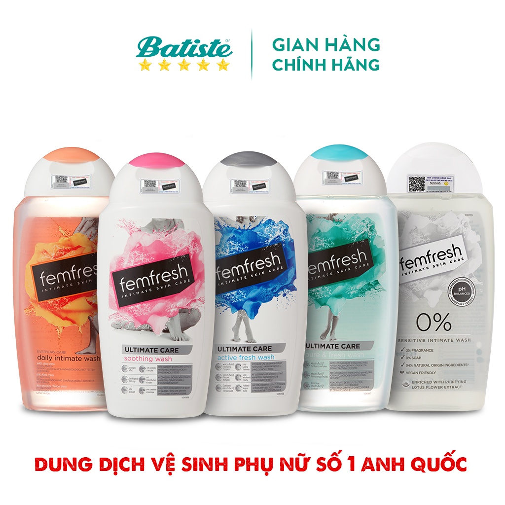 Dung dịch vệ sinh phụ nữ hàng ngày, thơm mát Femfresh Daily Intimate Wash 250ml