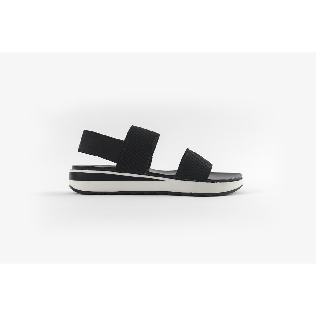 Giày Sandals thun nữ Leedo Đen trắng