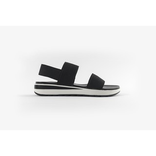 Giày Sandals thun nữ Leedo Đen trắng
