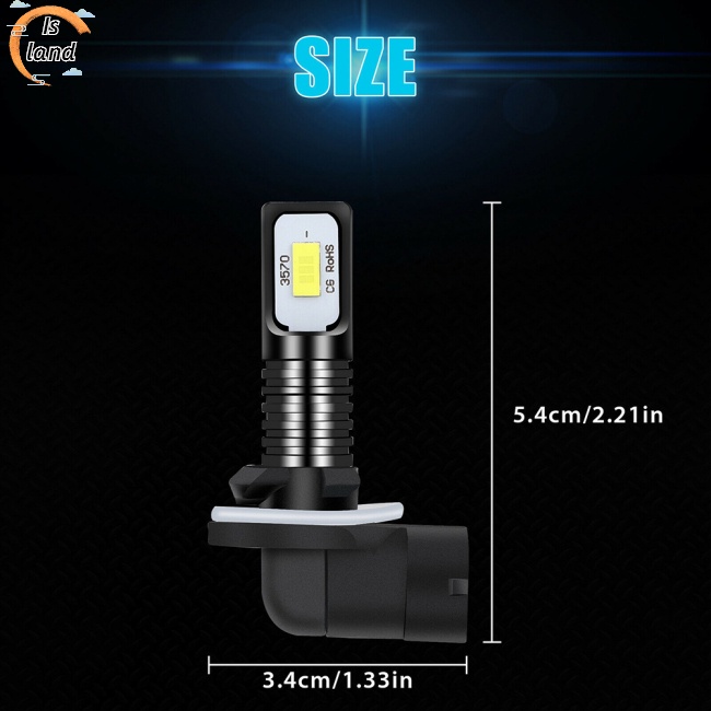 Set 2 Đèn Led 881 862 886 889 894 896 898 Xenon 6000k 4000lm Ip67 Chống Thấm Nước Chuyên Dụng Cho Xe Hơi