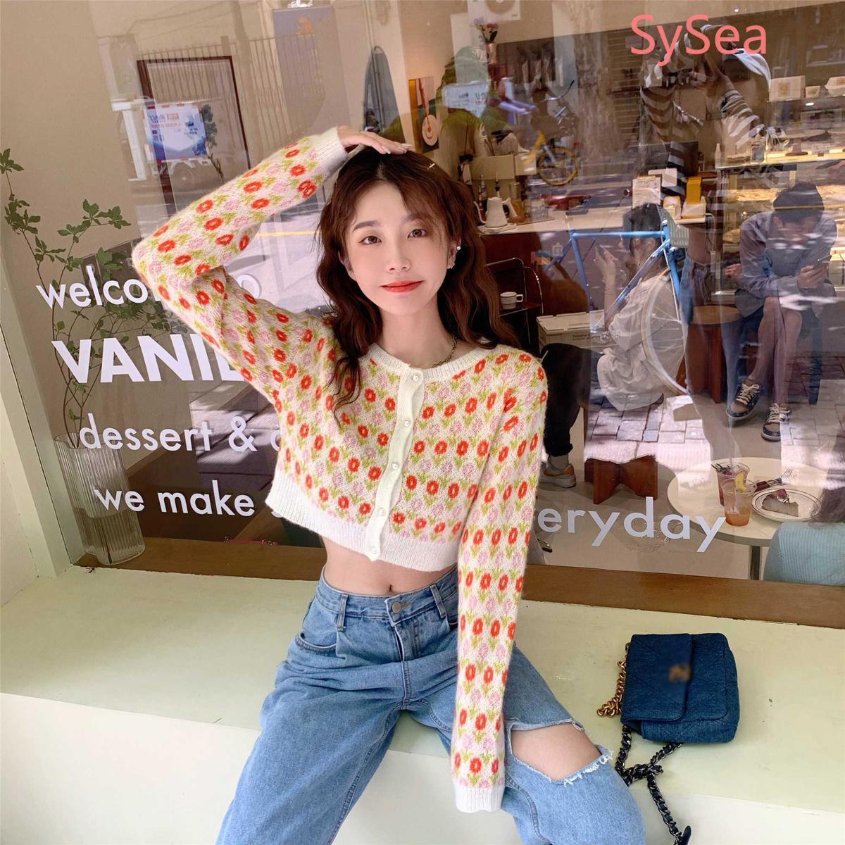 Áo Khoác Cardigan Dệt Kim Thêu Hoa Xinh Xắn Cho Nữ | BigBuy360 - bigbuy360.vn