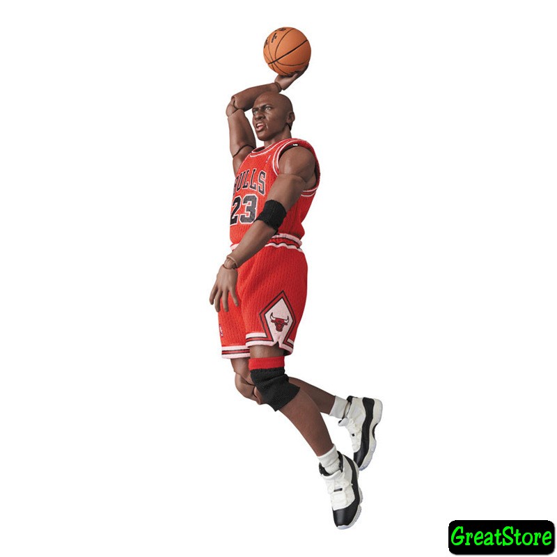 MÔ HÌNH NGÔI SAO BÓNG RỔ NBA michael jordan SỐ 23 MAF khớp cử động được 1/12 19cm
