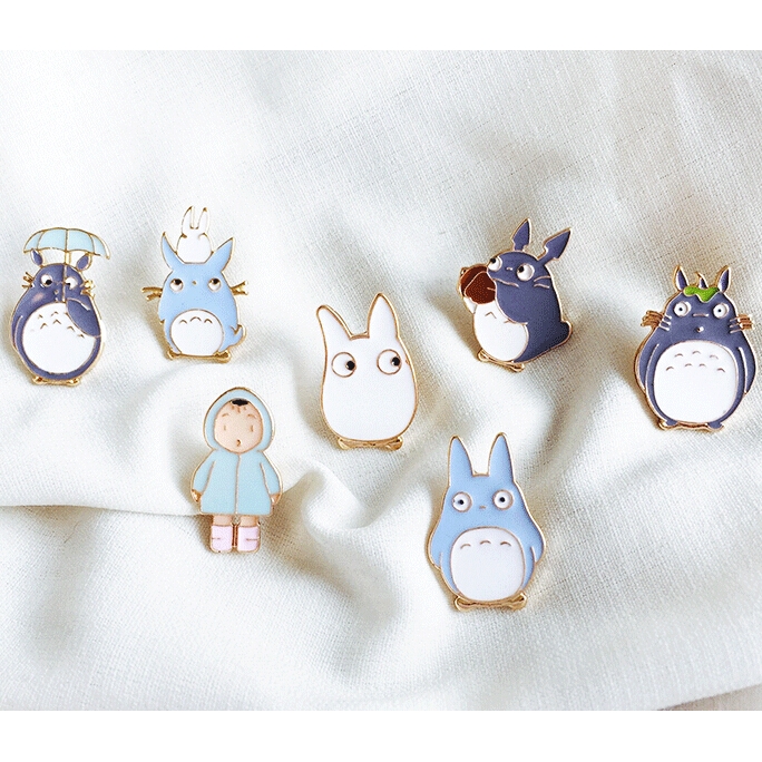5 Ghim cài áo kim loại hình Totoro xinh xắn