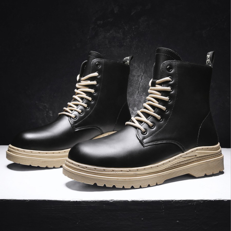 ( Có video chi tiết ) - Giày cao cổ - Bốt cổ cao dr martens phiên bản đế đen và đế kem 2021 INF - R779