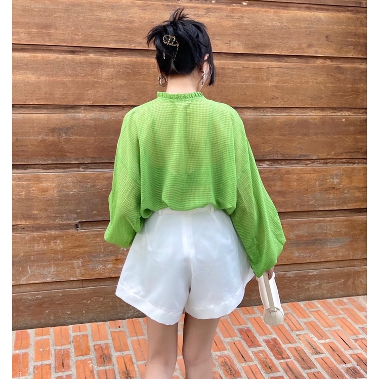 Áo sơmi caro nhí form rộng 2 màu