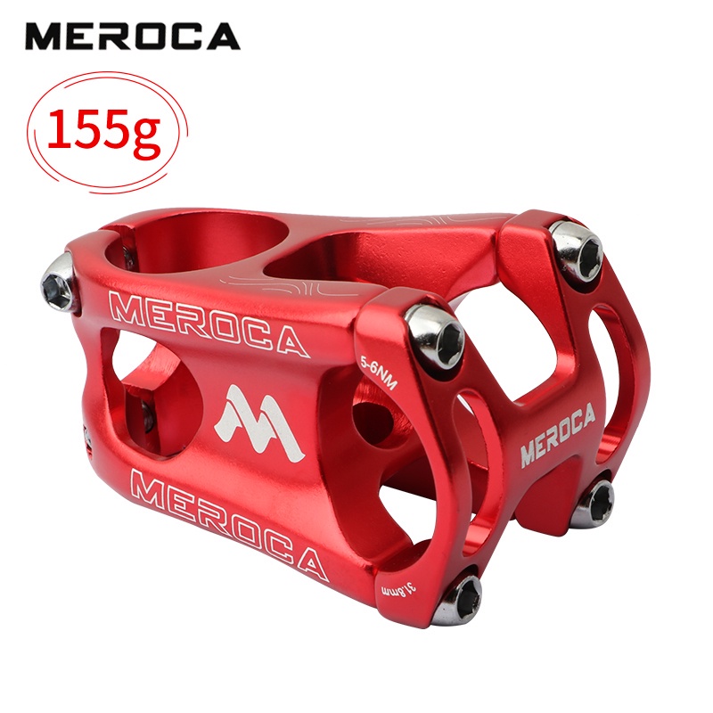 MEROCA Pô Tăng Xe Đạp Pô Tăng Ngắn Hợp Kim Nhôm CNC 31.8*50MM Pô Tăng Ghi Đông Xe Đạp Leo Núi MTB