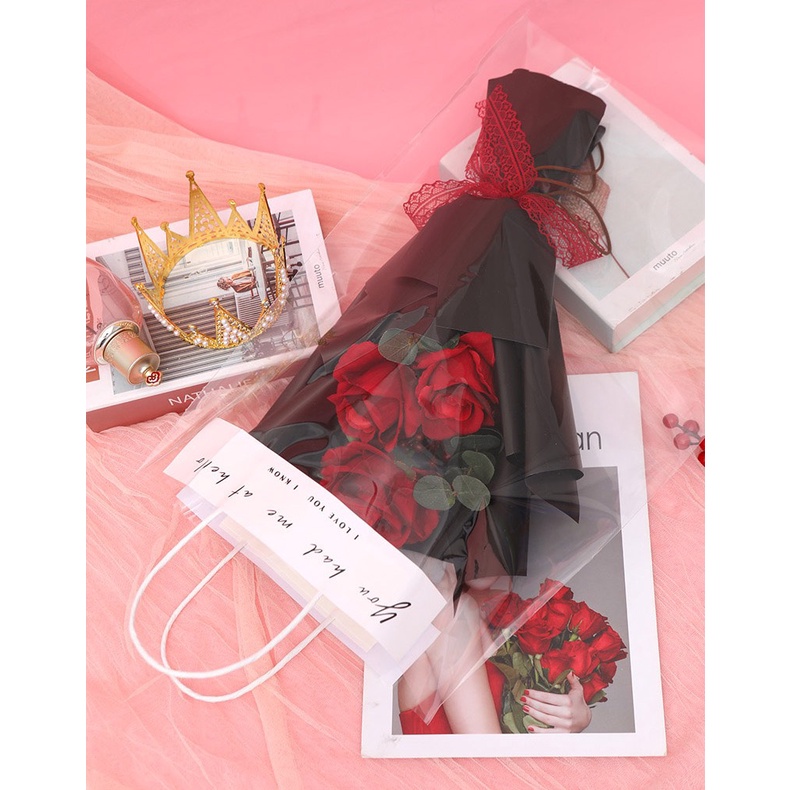 Túi Nhựa Trong Suốt Đựng Hoa Siêu Hot Nhiều Size Bền Đẹp