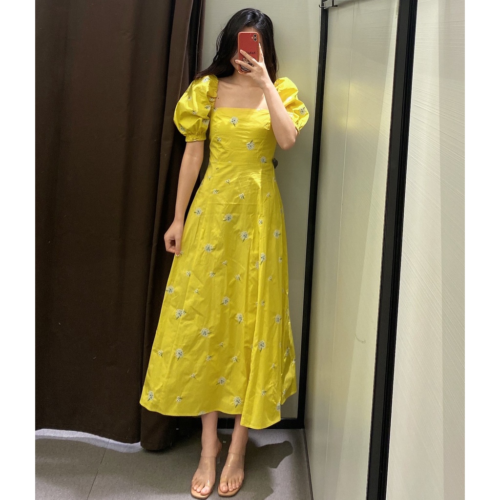 Zara Đầm Lụa Thêu Họa Tiết Thời Trang Mùa Xuân 2022 Cho Nữ2436320 2436/320