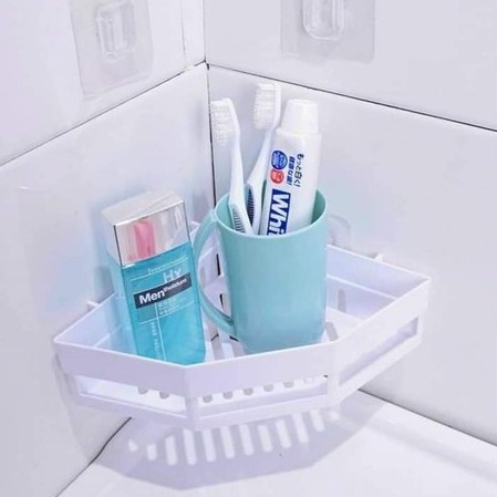 KỆ GÓC TAM GIÁC NHỰA DÁN TƯỜNG SIÊU TIỆN DỤNG