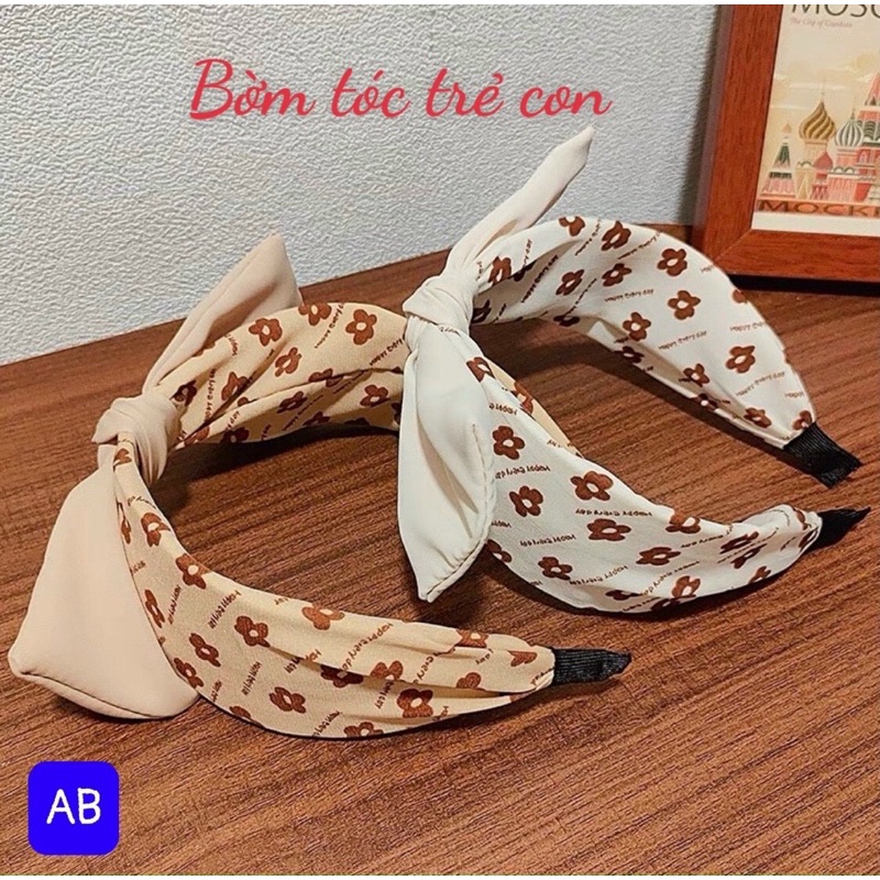 Bờm tóc trẻ con hoạ tiết hình hoa