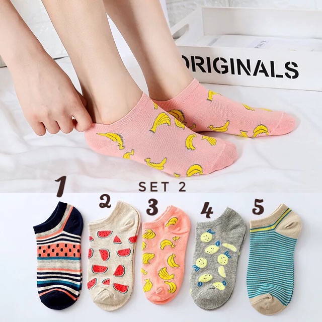 SET TẤT MÈO HOA QUẢ