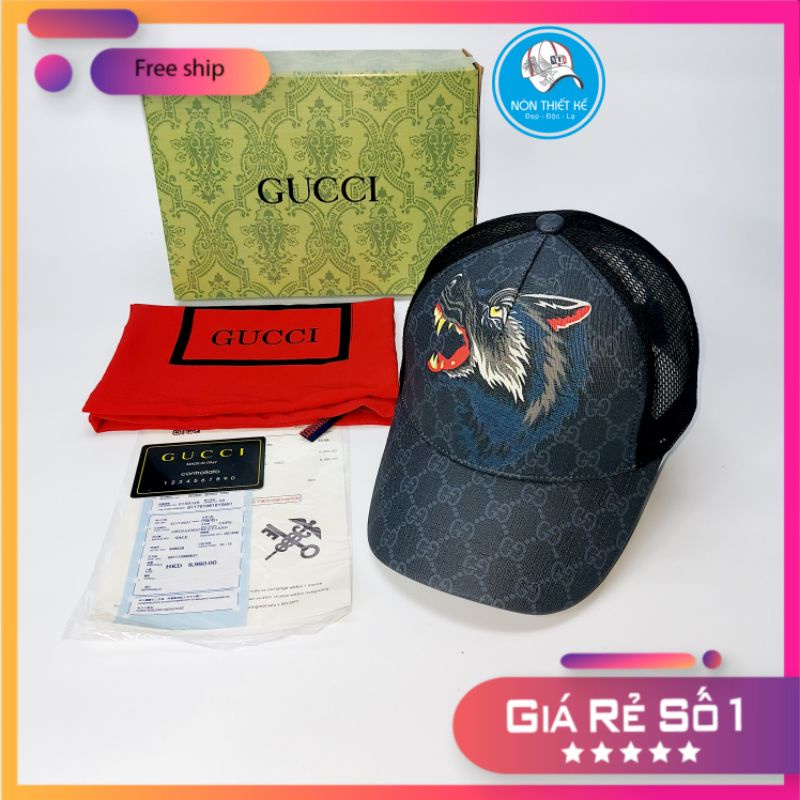 Nón kết gc lưới thú Mũ lưỡi trai GC sói supper full box hộp cực nét (Nón Thiết Kế)