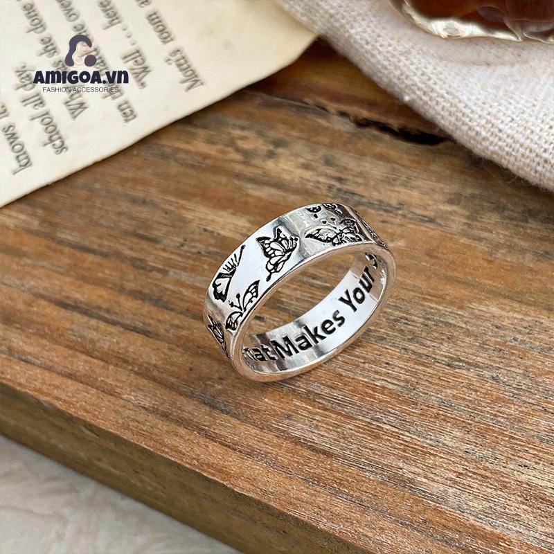 ✨✨Nhẫn bạc 925 hình bướm phong cách retro thời trang cho nữ